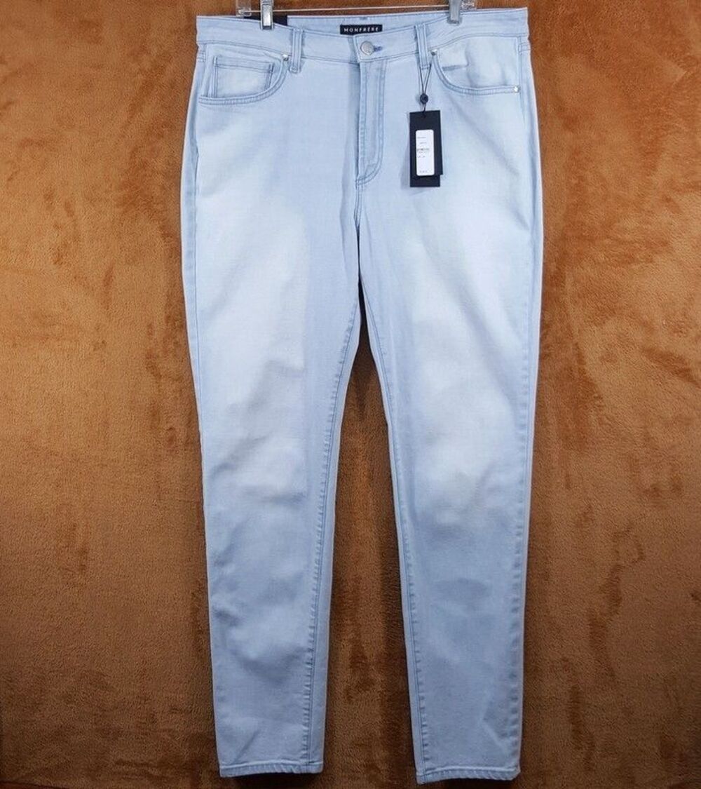MONFRERE Mens Jeans Size 38 Blue Light Wash Lightweight Stretch BRANDO SLIM $235